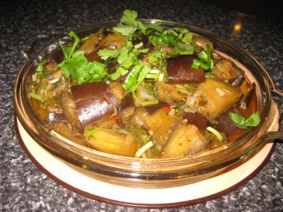 Eggplant stir fry by mum