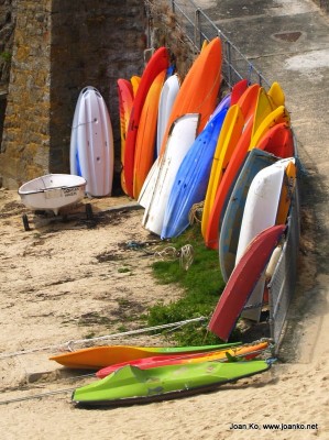 Boats at Mousehole harbour