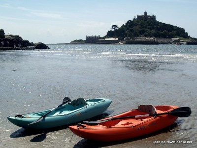 Canoes at Marazion beach