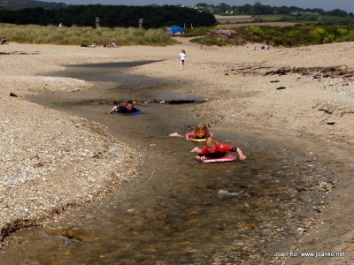 Body surfing kids at Marazion