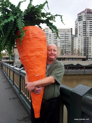 Man with carrot