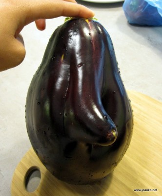 The eggplant, it looks at you