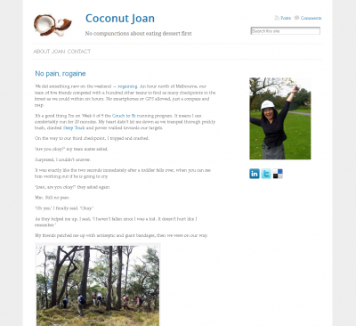 Second WordPress design, January 2013 to June 2014