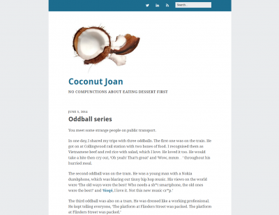 Third WordPress design, June 2014